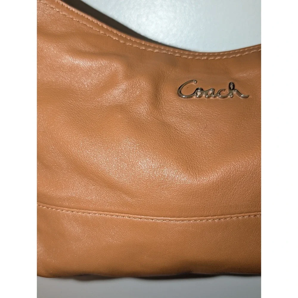 Vintage Coach Tan Leather Hobo Shoulder Bag Camel Brown A1220-F17489 Boho